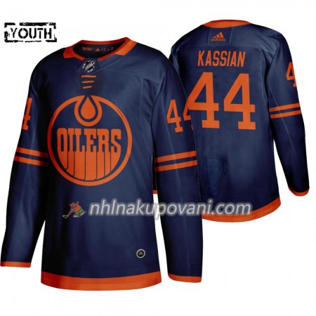 Edmonton Oilers Dresy Zack Kassian 44 Adidas 2019-2020 Modrý Authentic - Dětské Edmonton Oilers Dresy Zack Kassian 44 Adidas 2019-2020 Modrý Authentic - Dětské